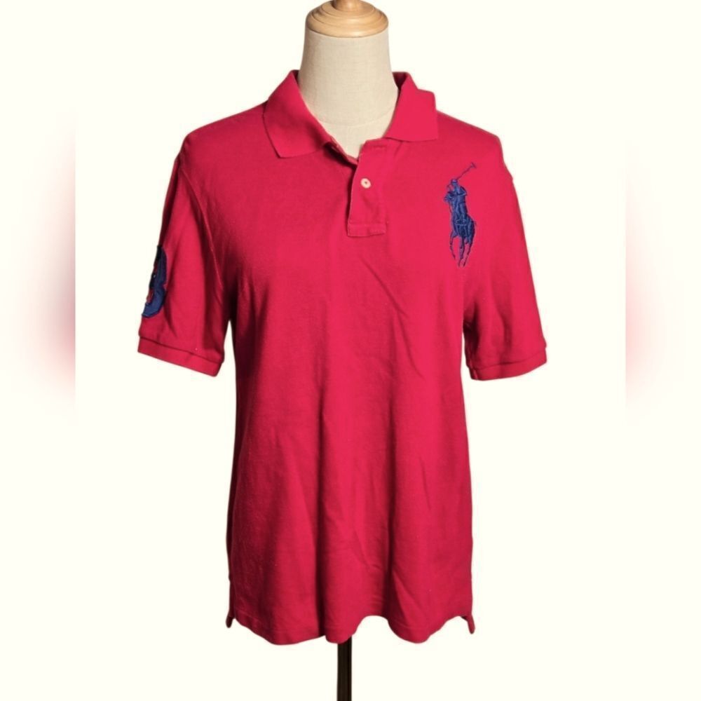 Polo Ralph Lauren Red Polo Shirt Classic Sporty Design